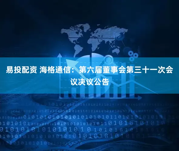 易投配资 海格通信：第六届董事会第三十一次会议决议公告