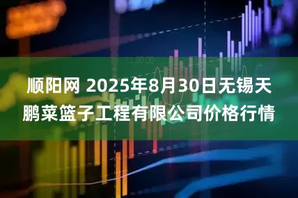 顺阳网 2025年8月30日无锡天鹏菜篮子工程有限公司价格行情